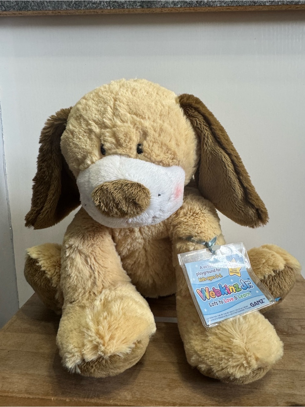 Webkinz Plush Dog - Soft Tan & Brown Puppy by Ganz with tag